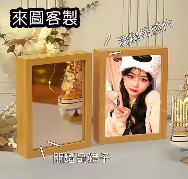 ⭐⭐⭐【客製鏡子燈光畫】——充電款無需連接電源,觸摸開關,三色變光,支持任意圖片來圖客製! ⭐⭐⭐【客製鏡子燈光畫】——充電款無需連接電源,觸摸開關,三色變光,支持任意圖片來圖客製!